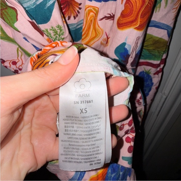 Farm Rio Printed Floral drop waist dress size XS - Picture 9 of 9